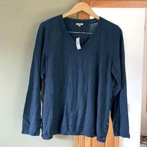Talbots turquoise pull over sweater New with tags